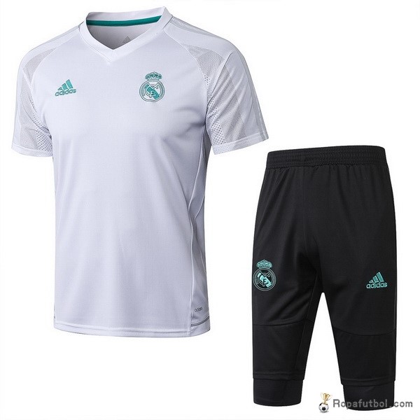 Camiseta Entrenamiento Real Madrid Conjunto Completo 2017/18 Blanco Negro